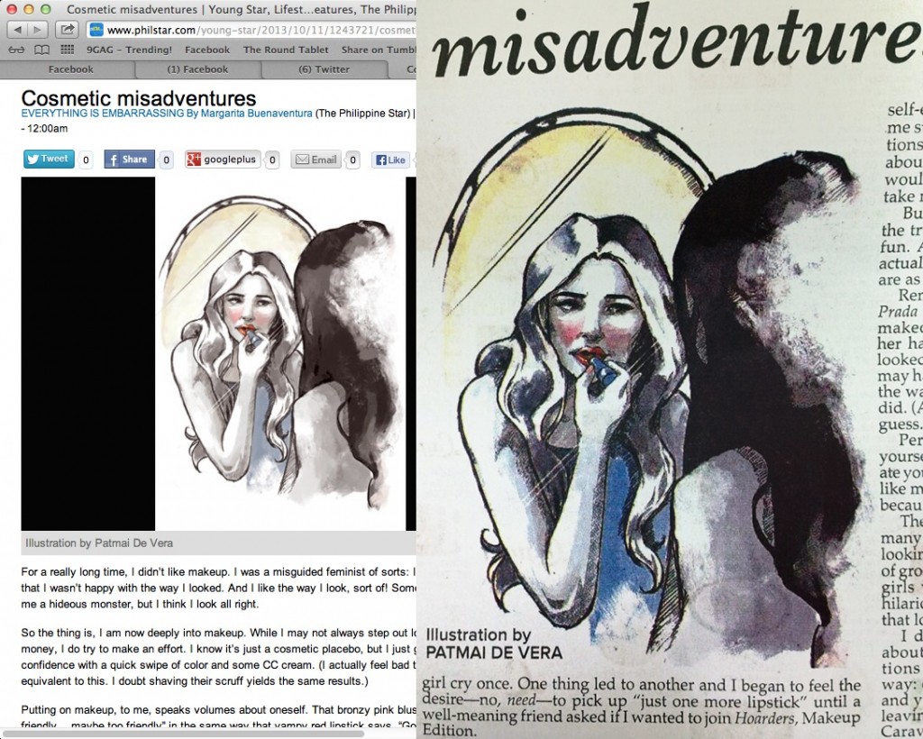 Illustration for Marga Buenaventura's article for Young Star (Phil Star)